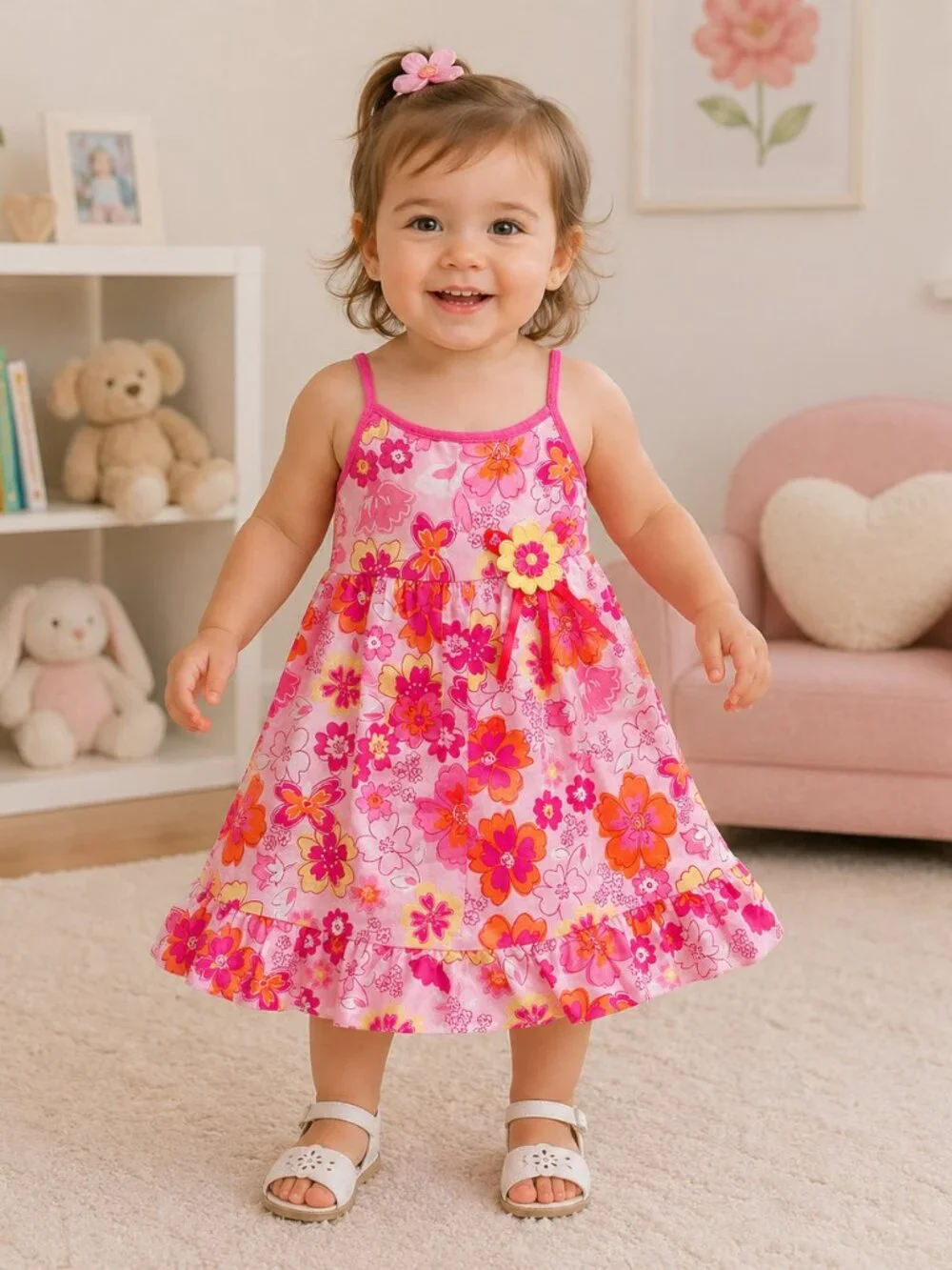 Good Lad Baby Girls Floral 2 Piece Dress 24M